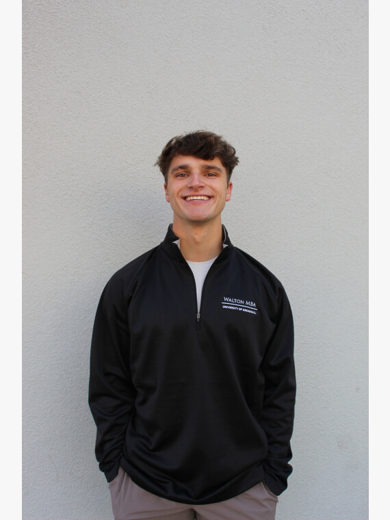 Walton MBA Quarter-Zip - Black image